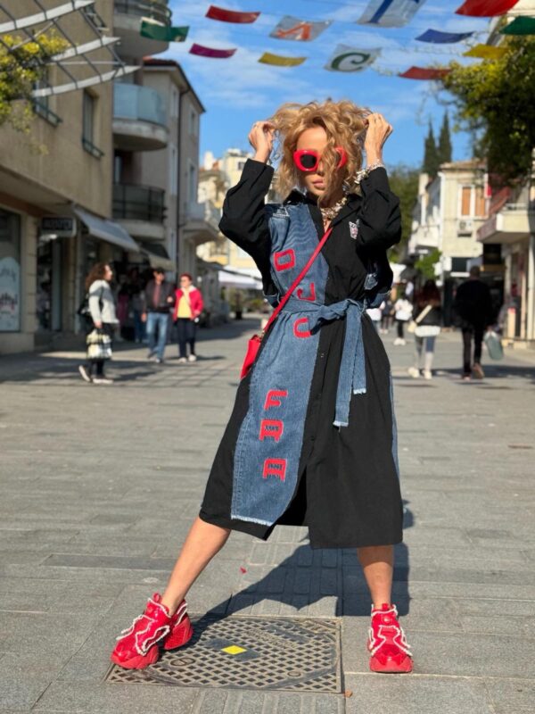 Рокля Abstract Denim