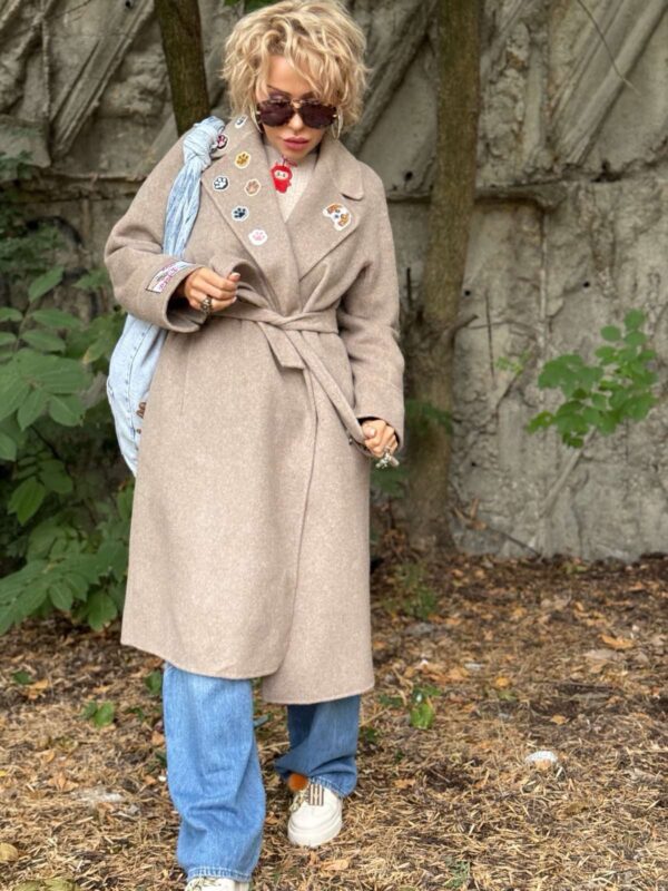 Палто Paw Beige