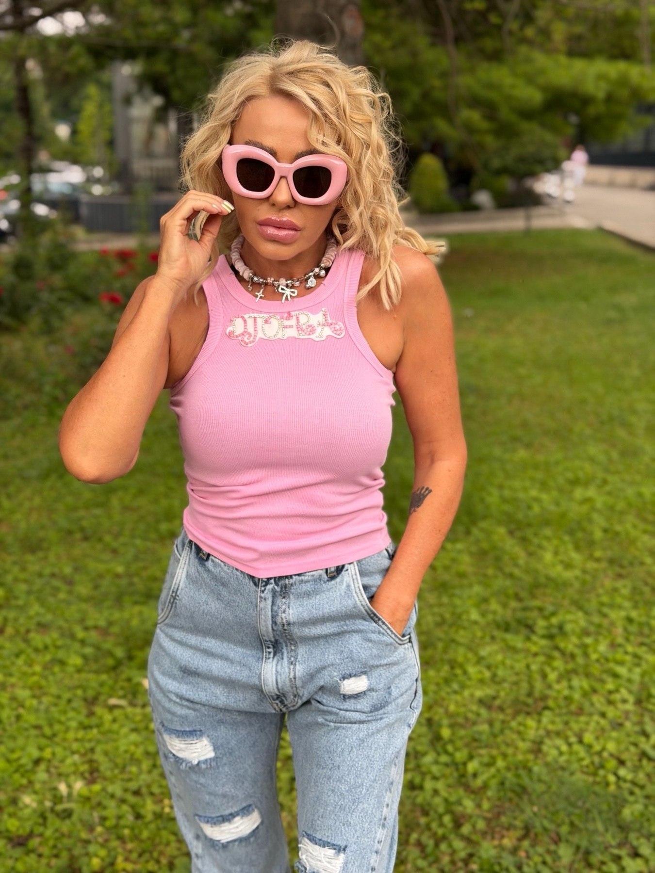 Топ Unique Pink