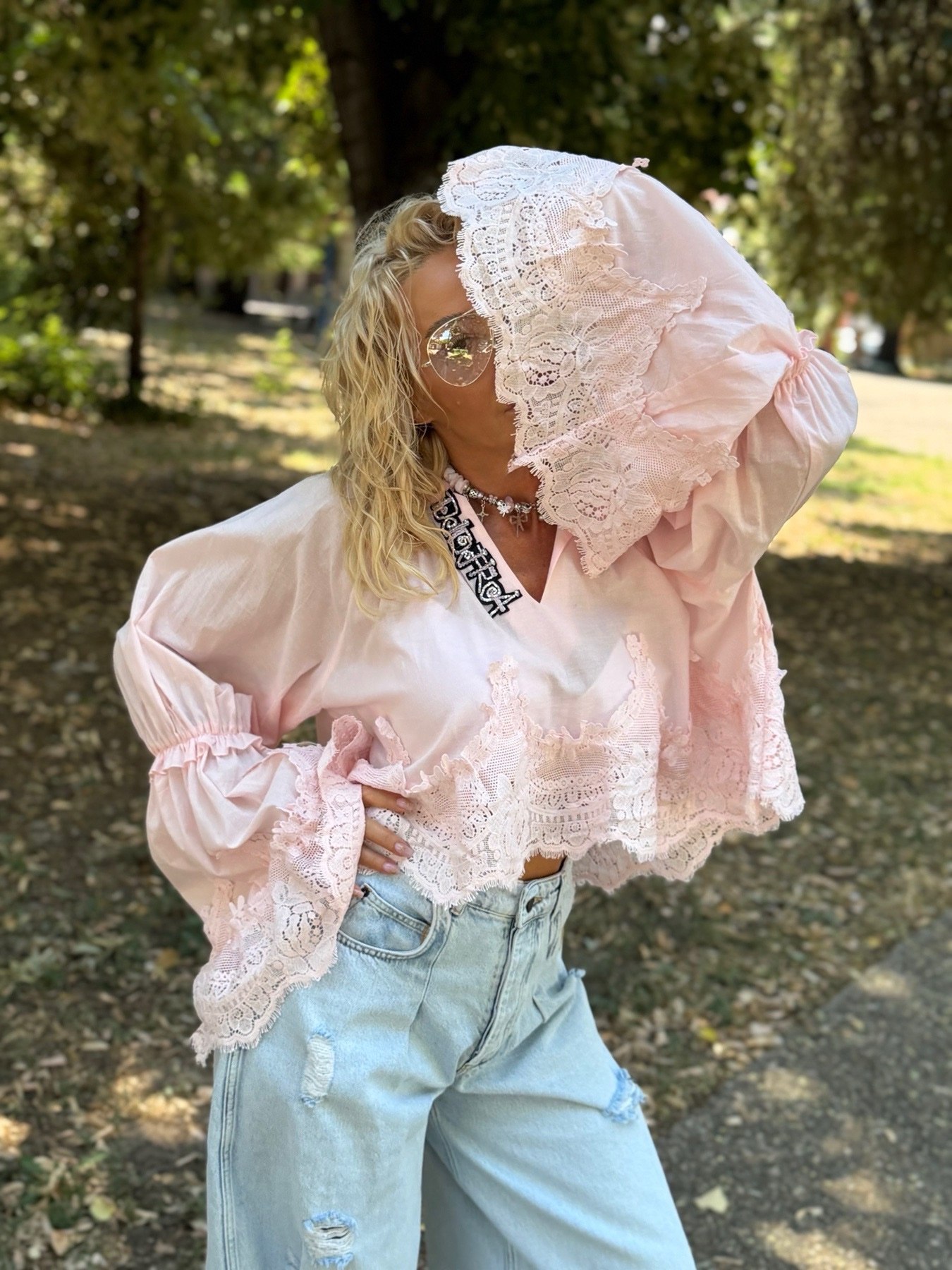 Риза Lace Pink - Image 7