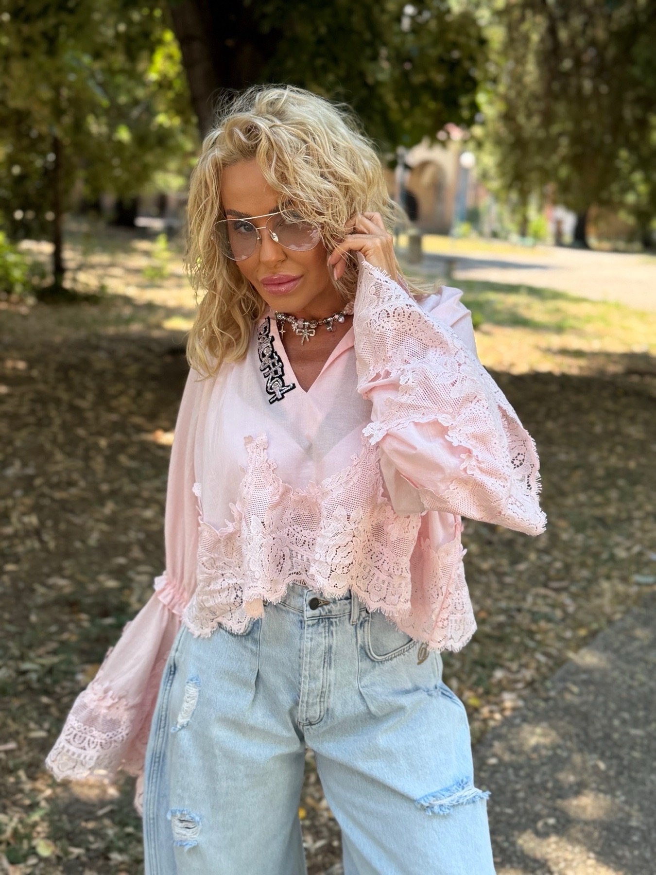 Риза Lace Pink - Image 5