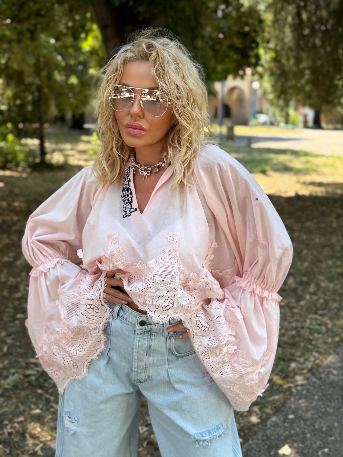 Риза Lace Pink - Image 4