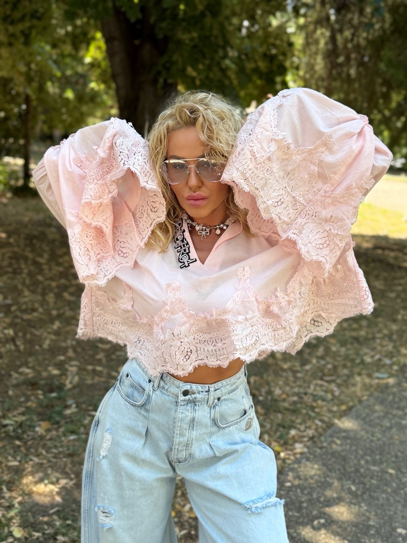 Риза Lace Pink - Image 3