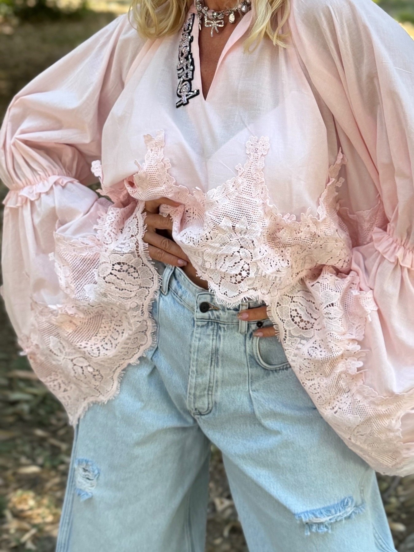 Риза Lace Pink - Image 2